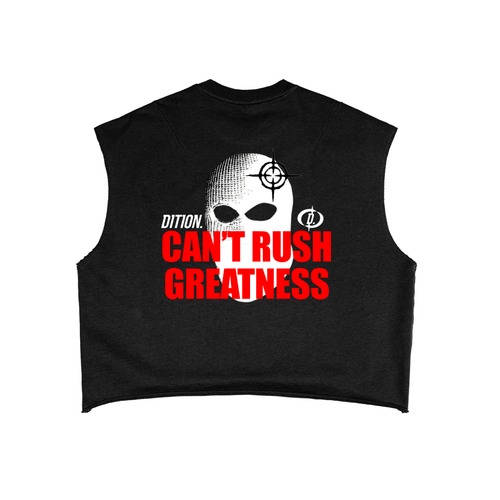 Can't Rush Greatness Black Tee